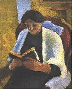 August Macke Reading woman Germany oil painting artist